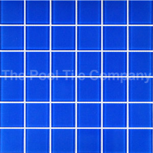 GCR051 Azure Blue 48mm crystal glass mosaic tiles
